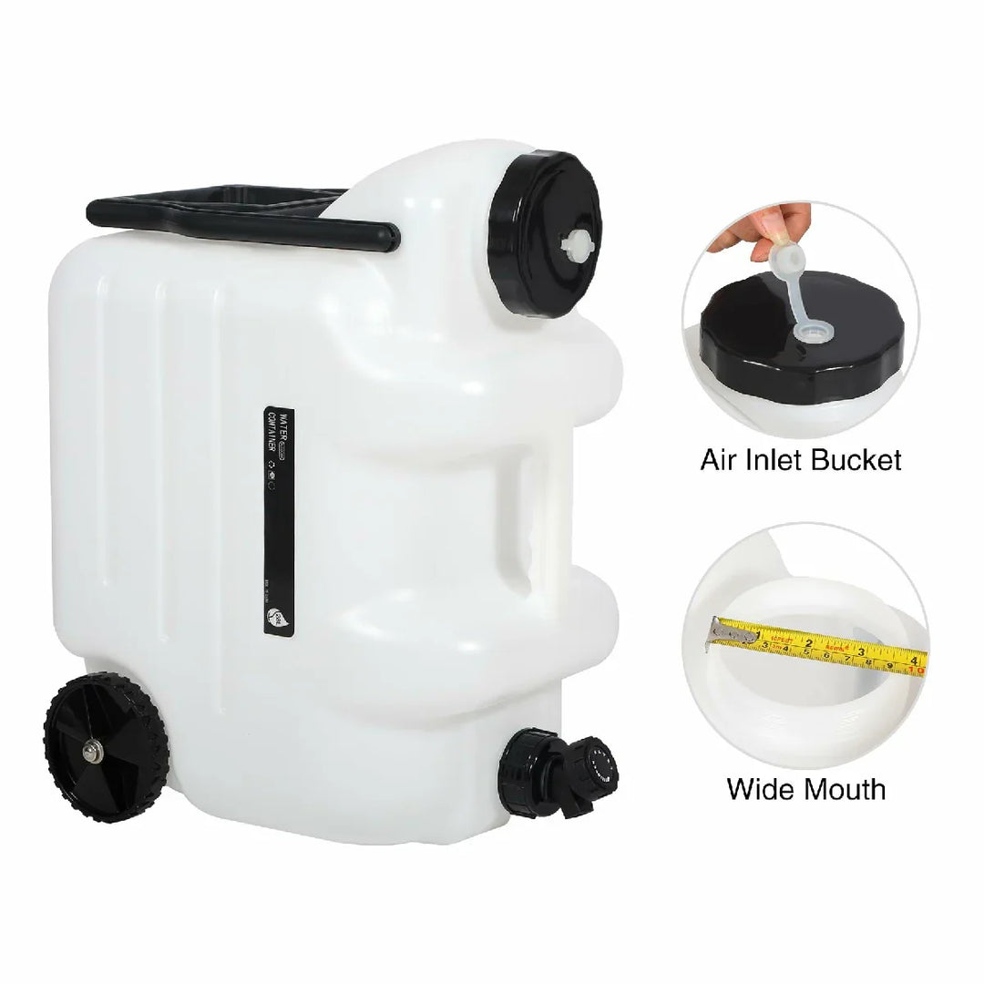 REDCAMP 7.4 Gallon Water Container with Wheels & Folding Handle