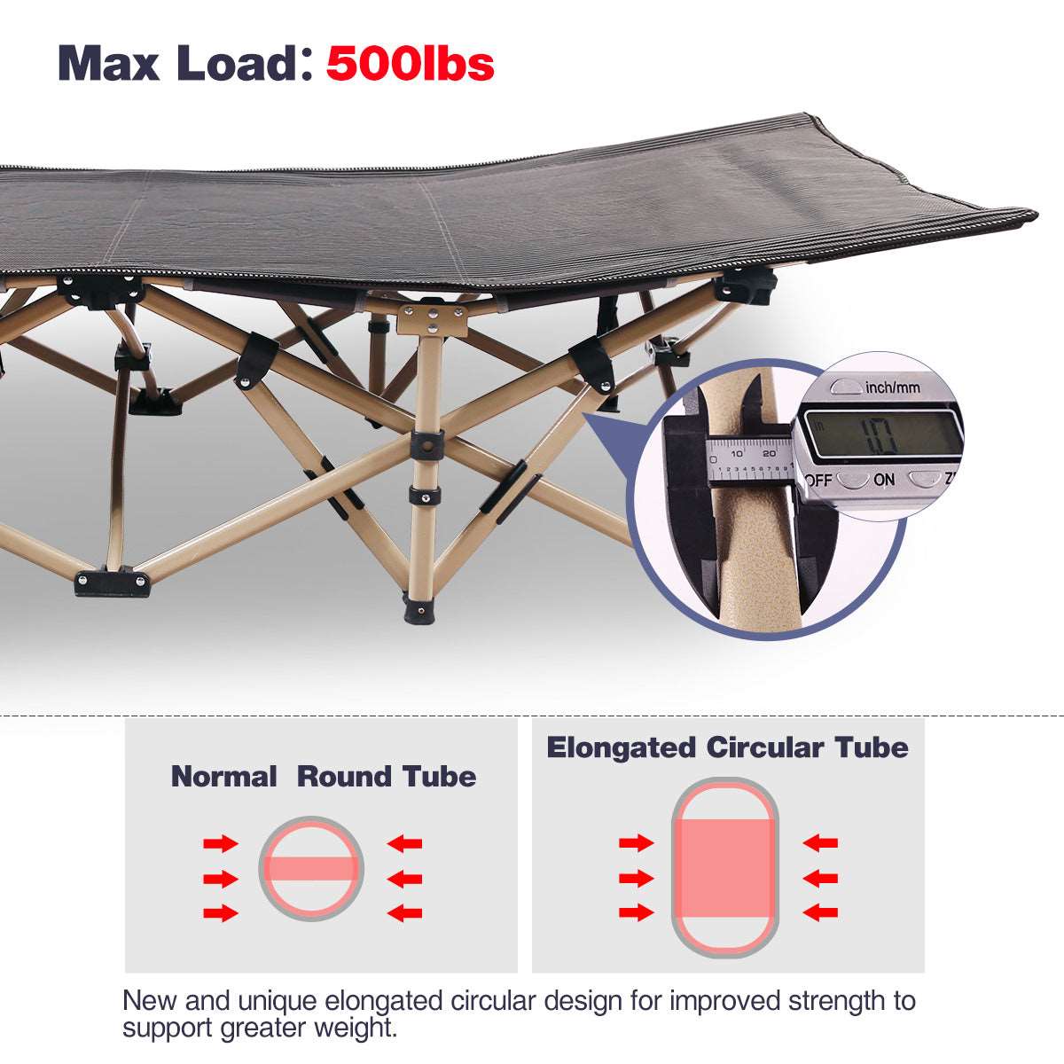 Folding Camping Cot for Adults