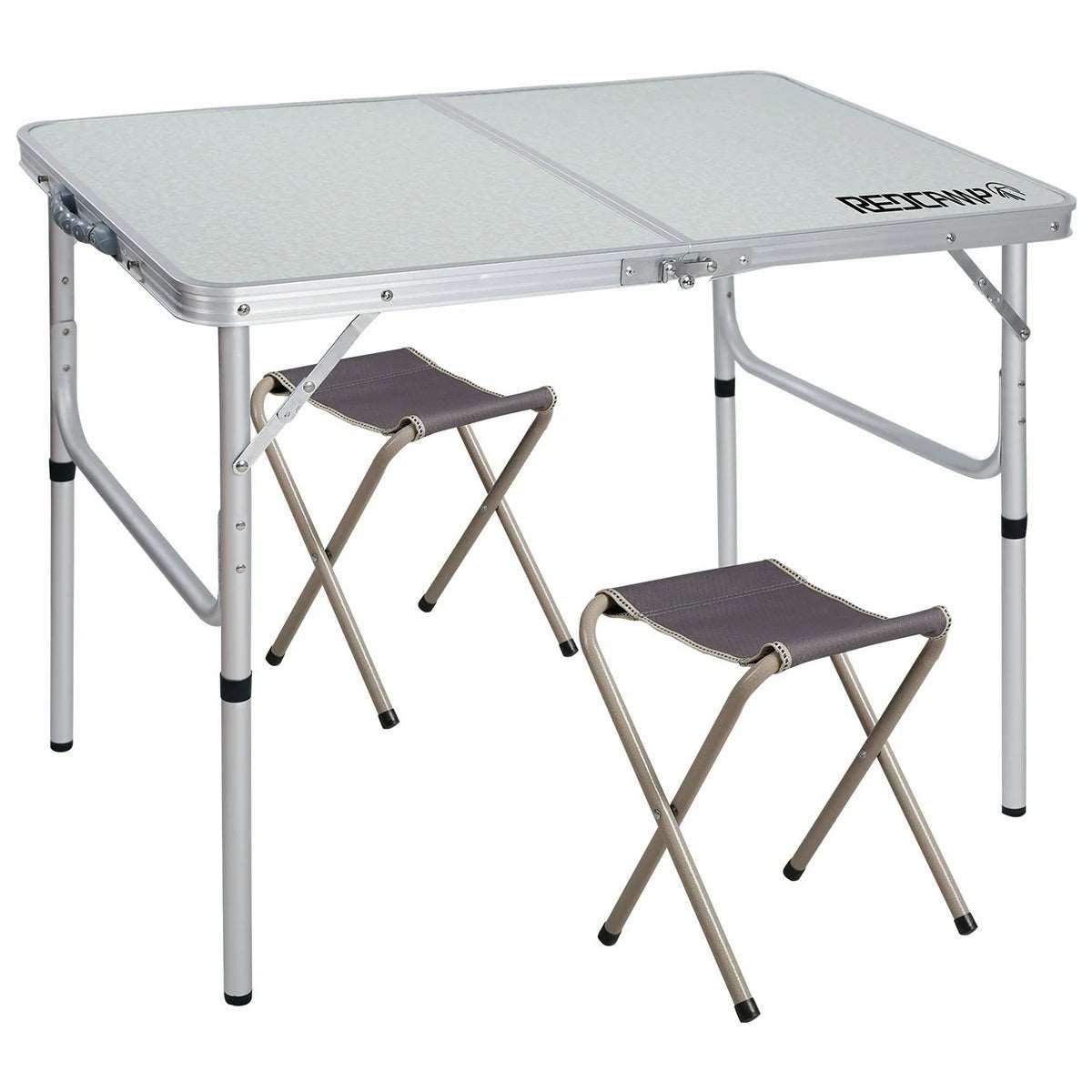 Aluminum Folding Table with Mesh Storage Organizer