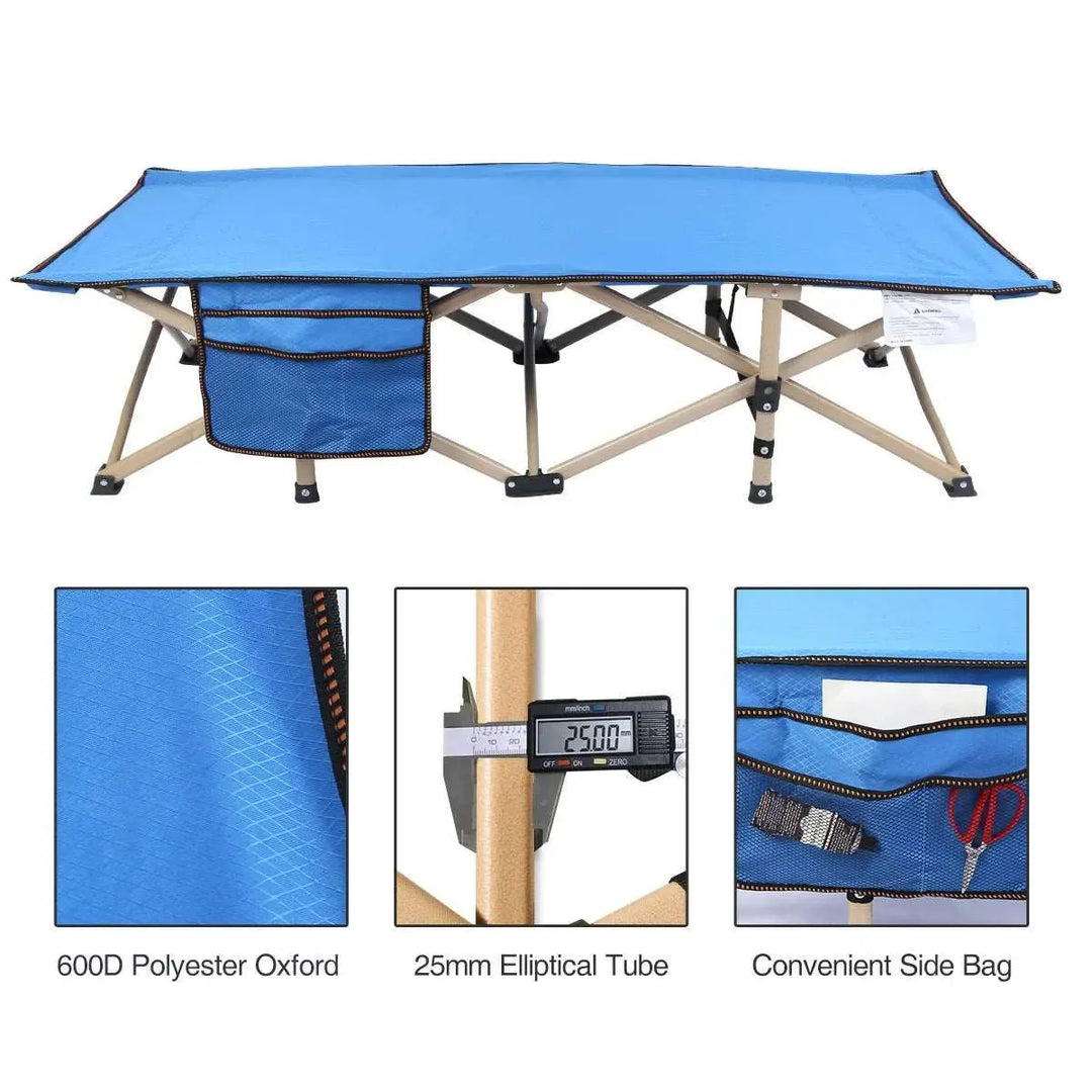 Folding Kids Cot for Sleeping,Blue Pink Navy - Redcamp