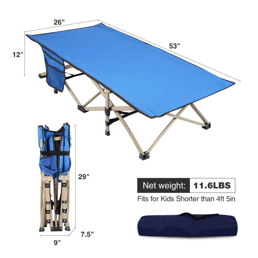 Folding Kids Cot for Sleeping,Blue Pink Navy - Redcamp