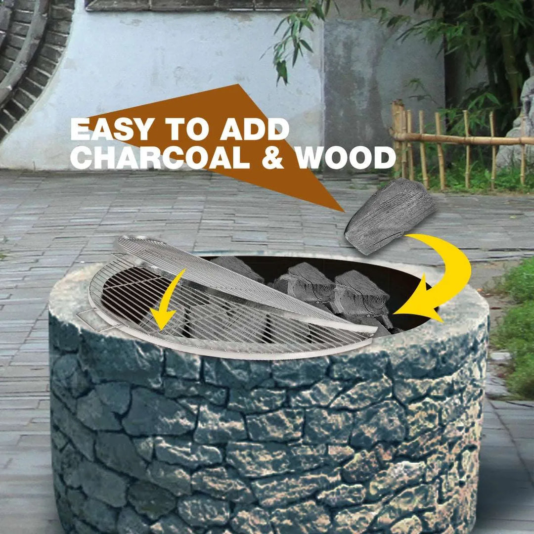 Foldable Fire Pit Grill Cooking Grate with Handle - Redcamp