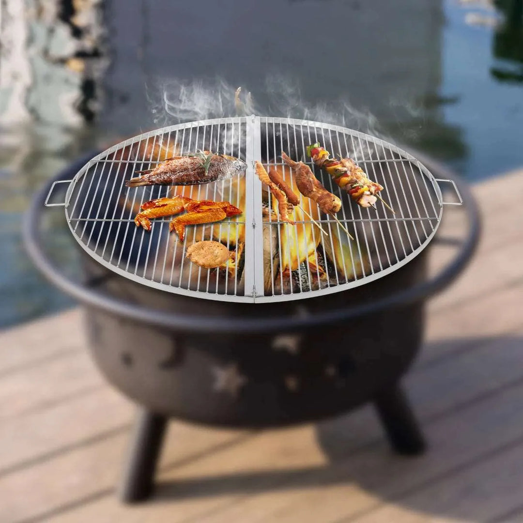 Foldable Fire Pit Grill Cooking Grate with Handle - Redcamp