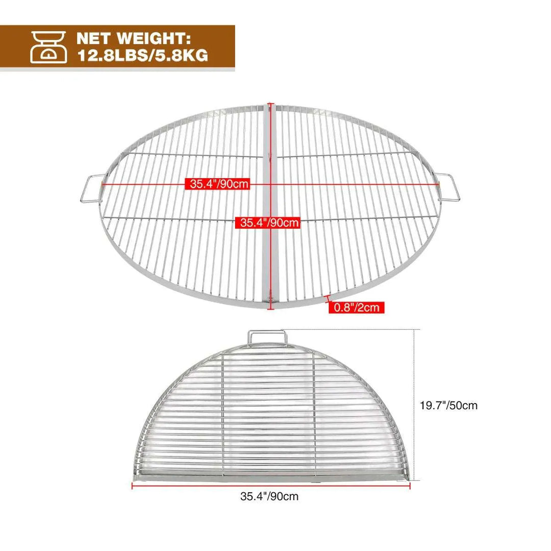 Foldable Fire Pit Grill Cooking Grate with Handle - Redcamp