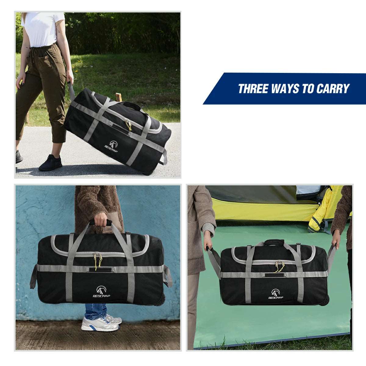 Foldable Duffle Bag with Wheels for travel 85/120L