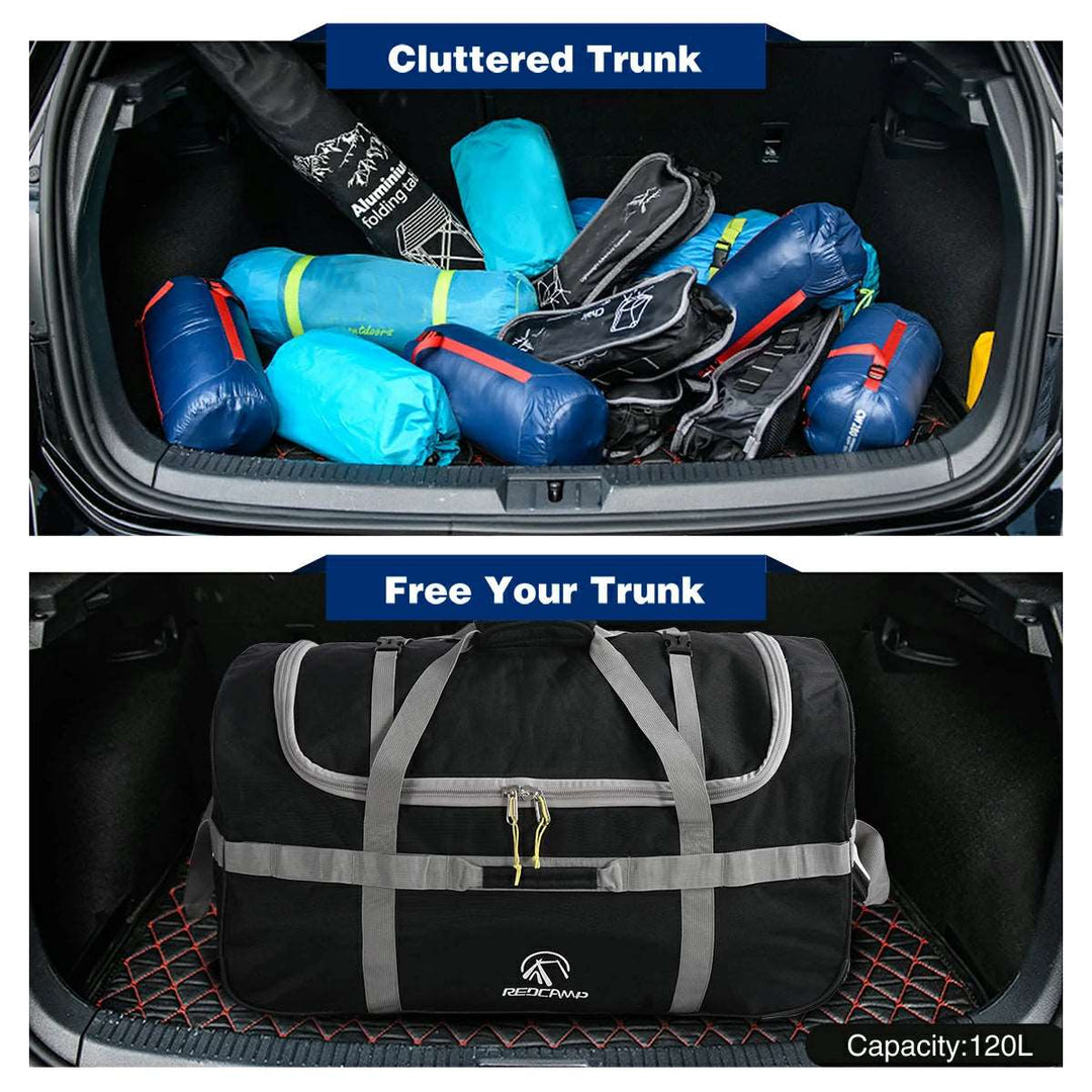 REDCAMP Foldable Duffle Bag with Wheels for Travel, Rolling Duffels