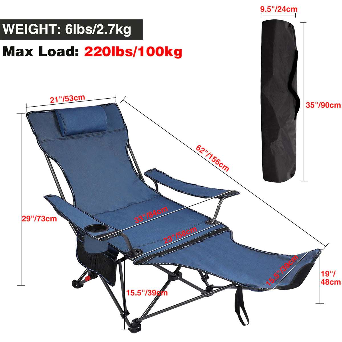  Universal Camping Chair Foot Rest Ottoman Folding Attachable Leg  Rest Recliner Lazy Retractable Accessories for Retractable Stool Hammock  Beach Chair : Sports & Outdoors