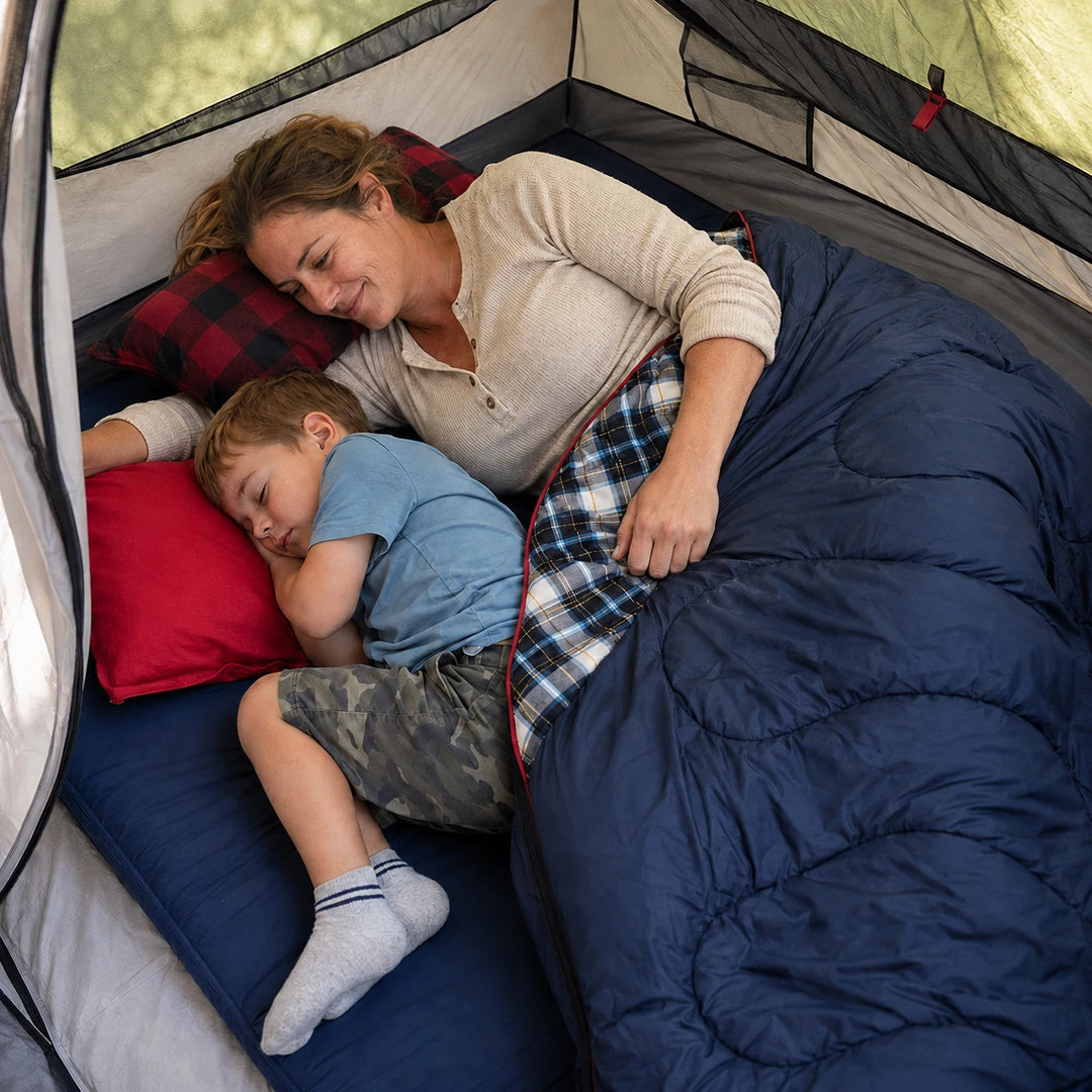Cotton Flannel Rectangular Sleeping Bag 32–77°F