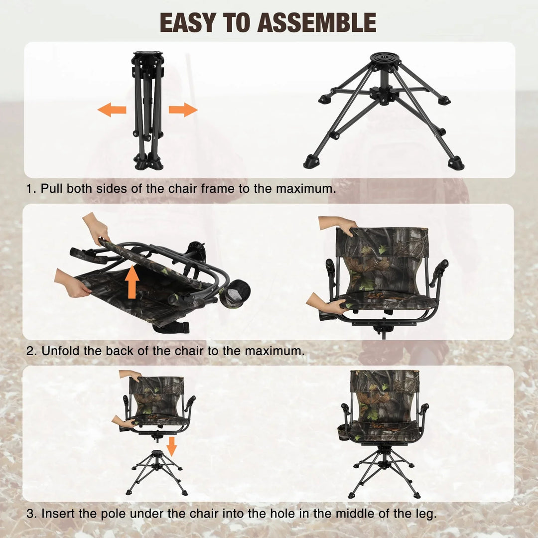 360° Swivel Hunting Chair for Blinds