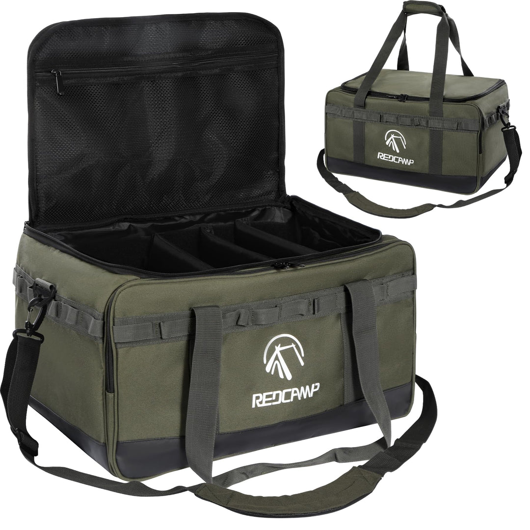 35L Camping Tote Organizer with adjustable dividers