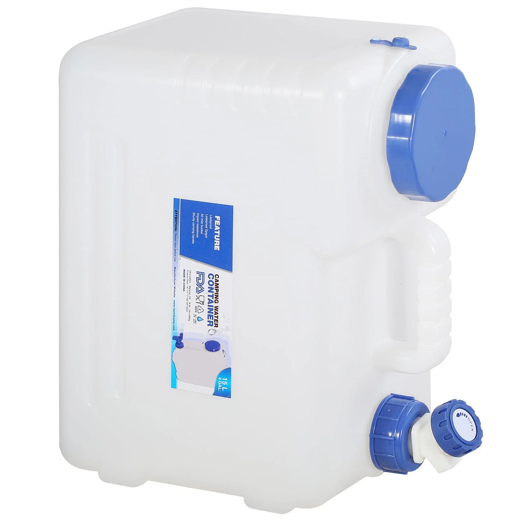 Portable Camping Water Container with Spigot & Wheels