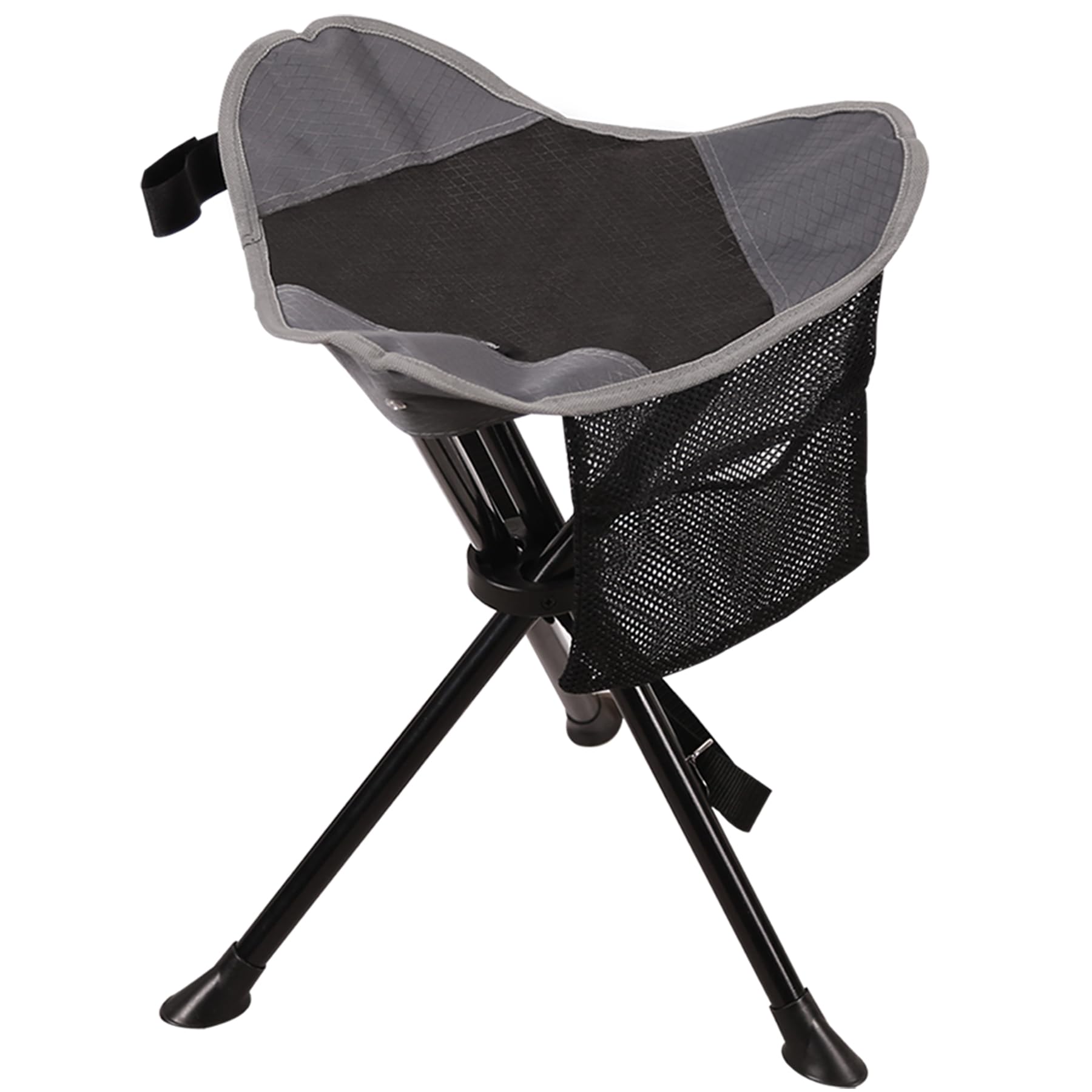 REDCAMP Camping Stool Folding 220lb 17-inch Tall Lightweight 3 Legged Tripod Camp Stools Portable for Backpacking Hiking Hunting Fishing Black and Grey