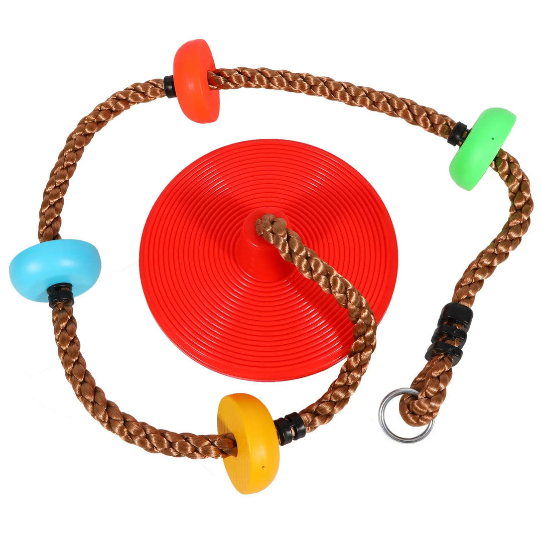 Heavy Duty Disc Climbing Rope Swing with Platforms