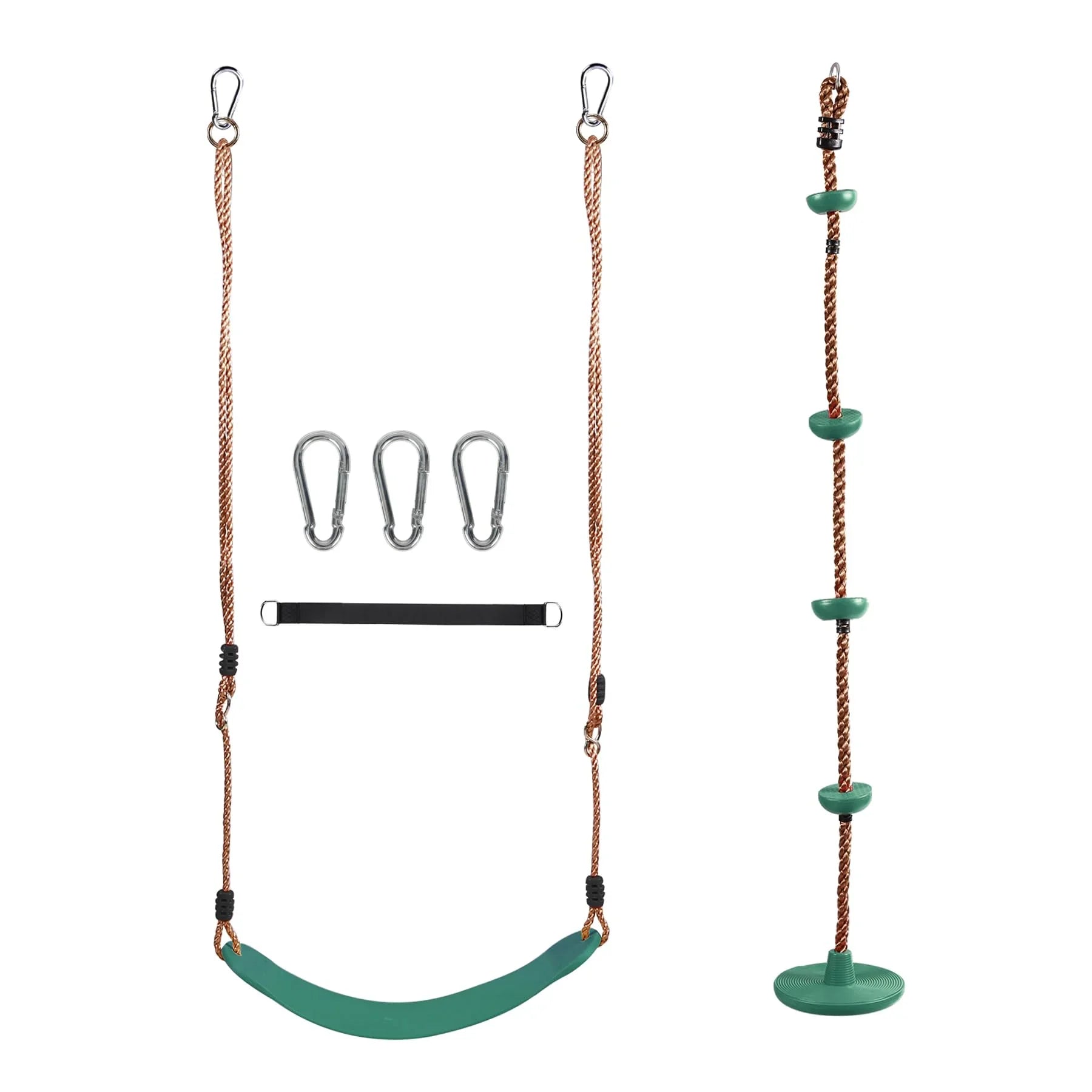 REDCAMP Kids Belt Swing Seat and Plastic Climbing Rope Swing for ...