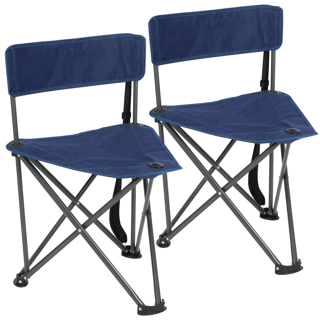 Paquete de 2 sillas de camping con trípode 