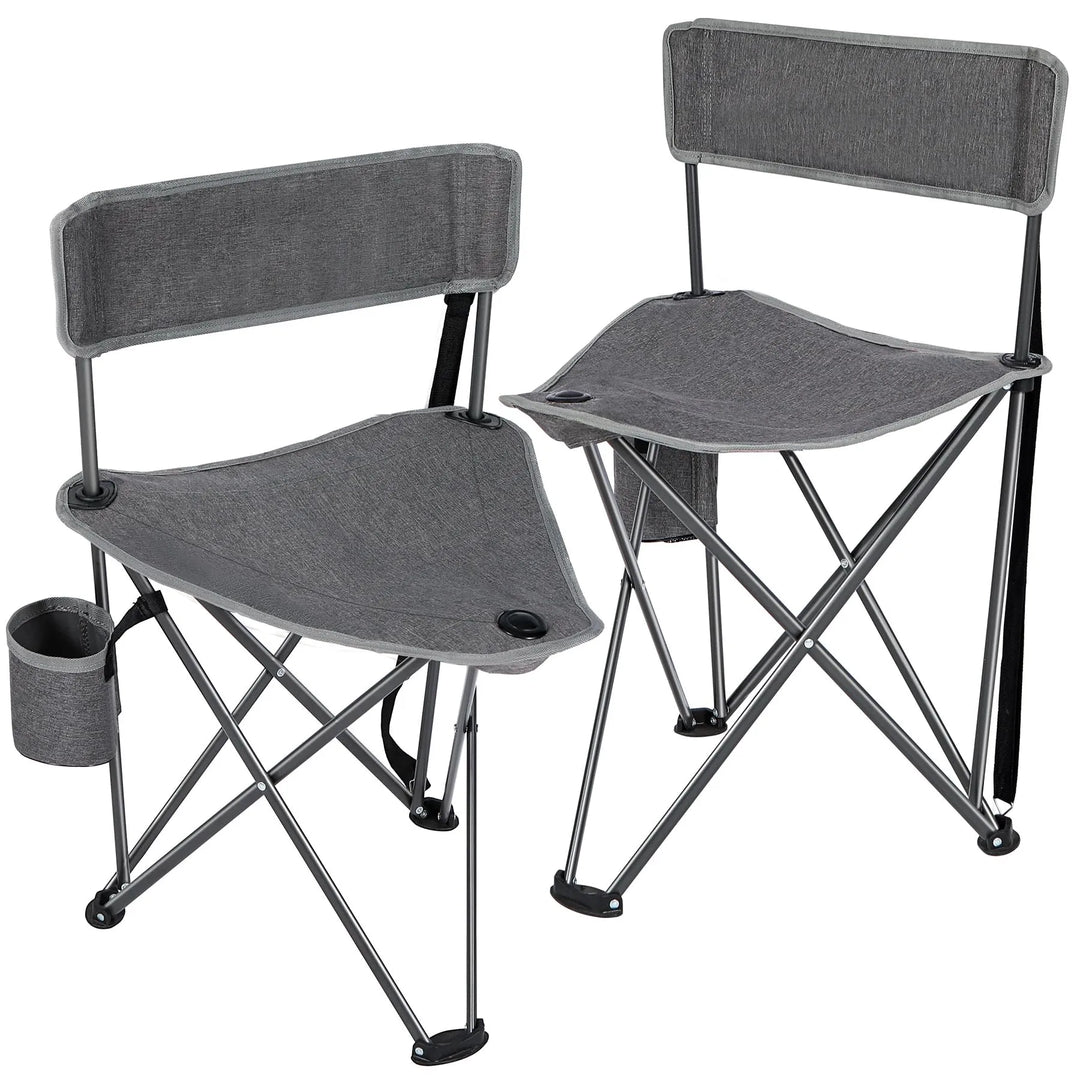 Paquete de 2 sillas de camping con trípode 