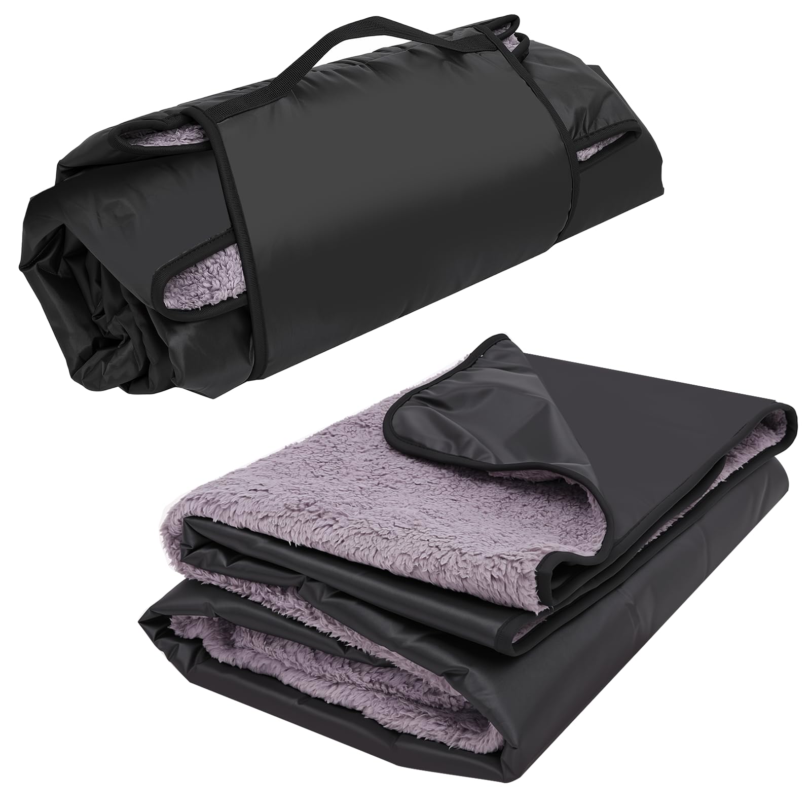 REDCAMP 79" x 59" Outdoor Camping Blanket with Sherpa Fleece