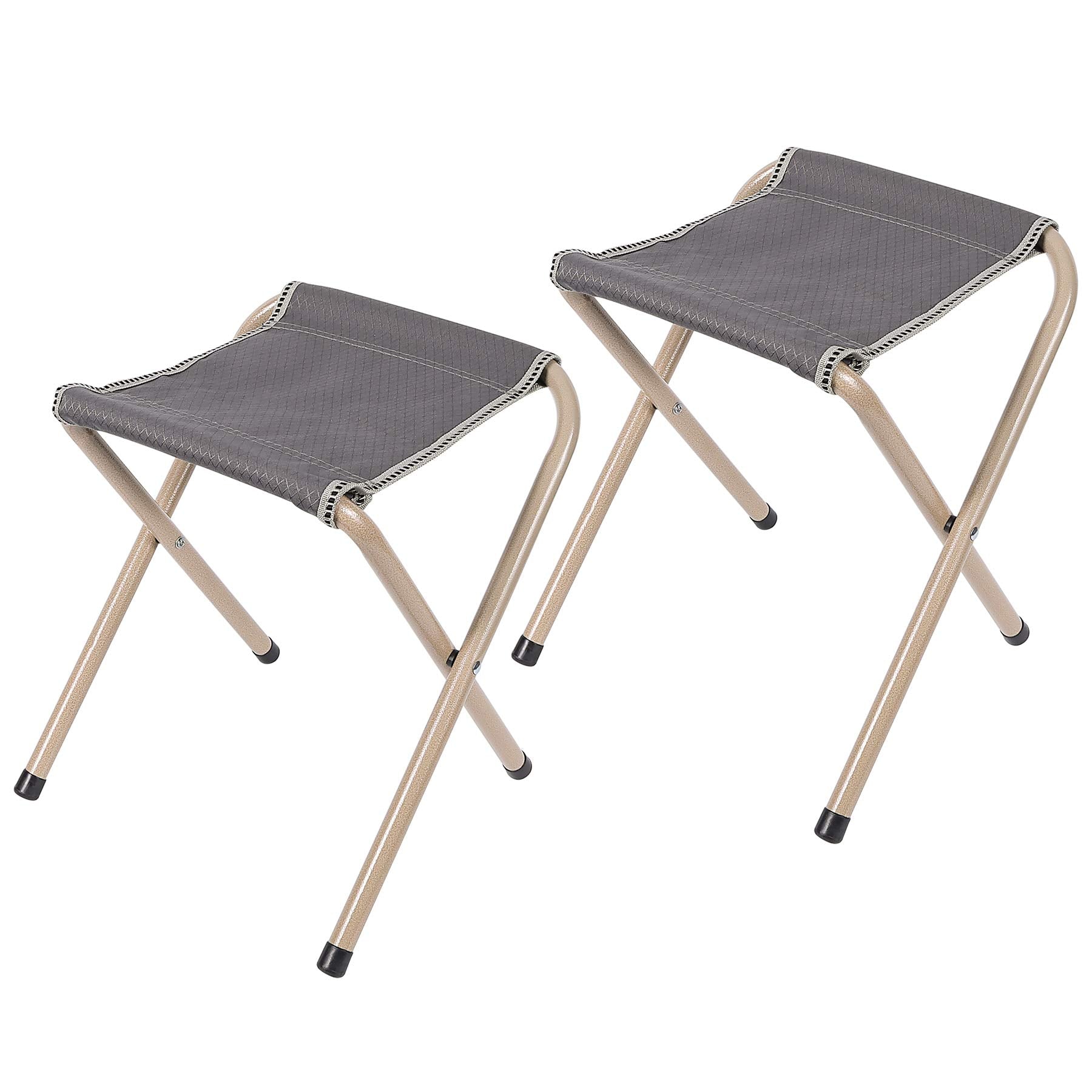 15-Inch Heavy-Duty Folding Camp Stools, 2 Pack