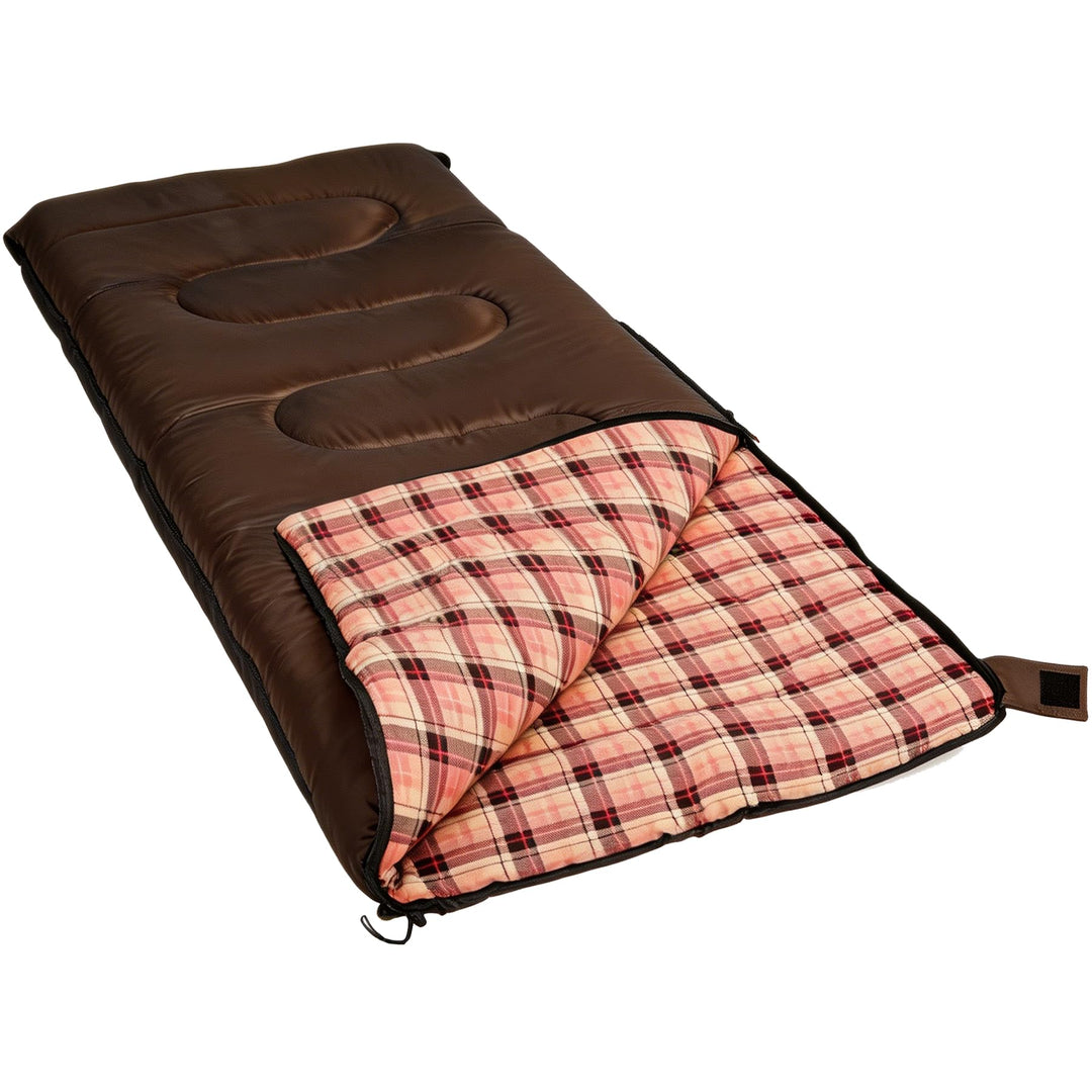 REDCAMP Cotton Flannel Sleeping Bag for Adults Cold Weather, Envelope Camping Backpacking Sleeping Bags with 2lbs Filling