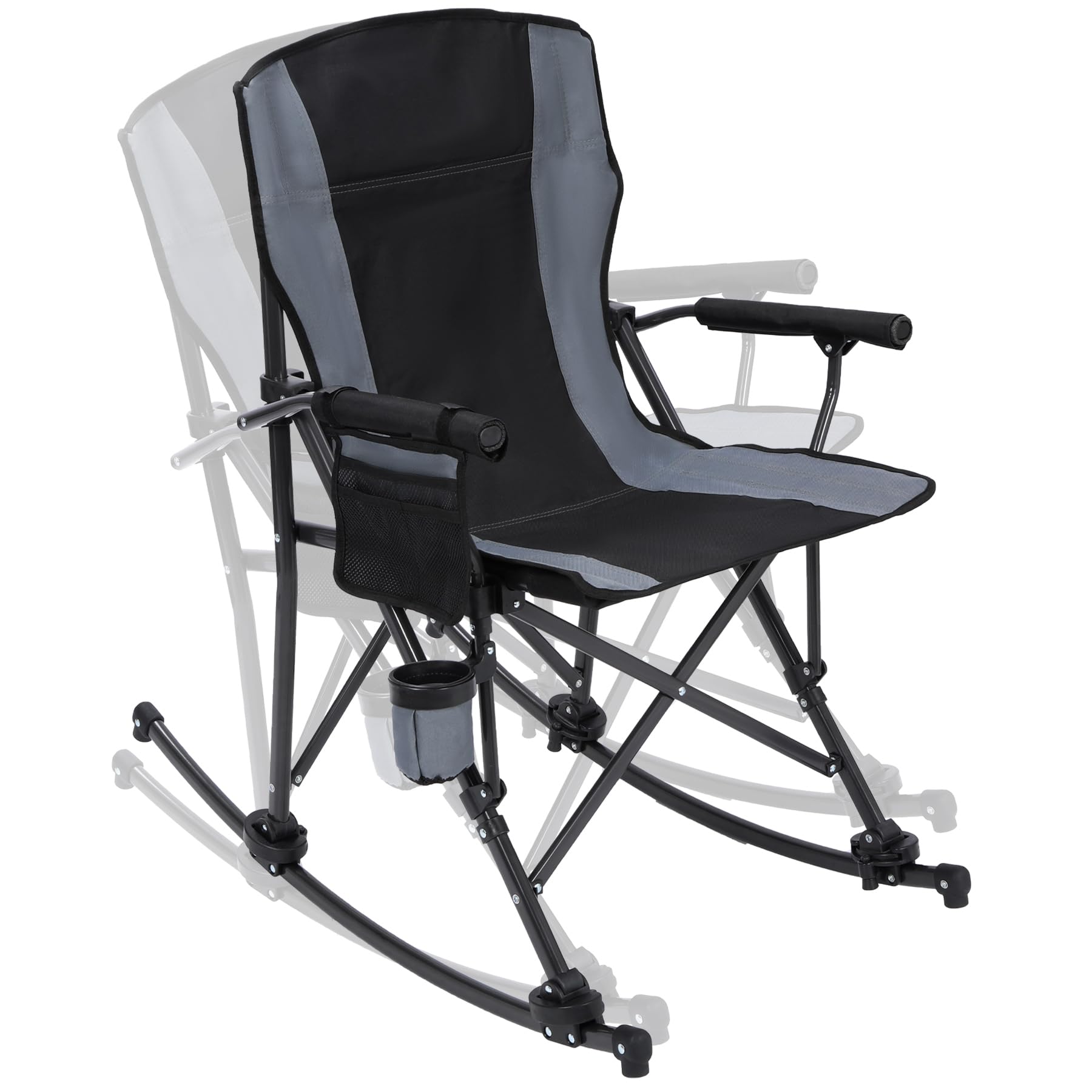 REDCAMP folding camping chair with removable curved rocker bars attached