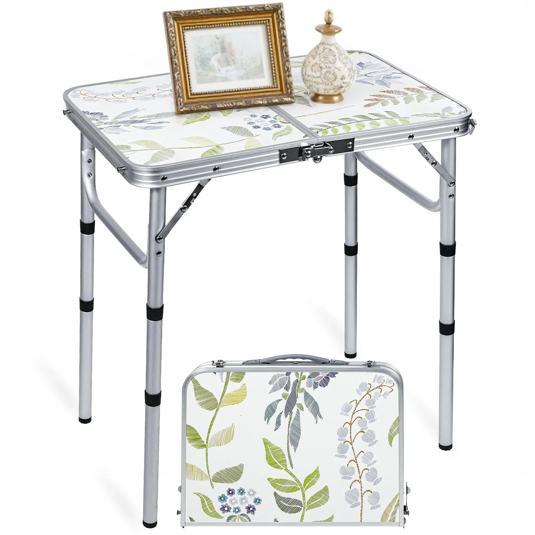 2ft Portable Camping Table，3 Adjustable Height