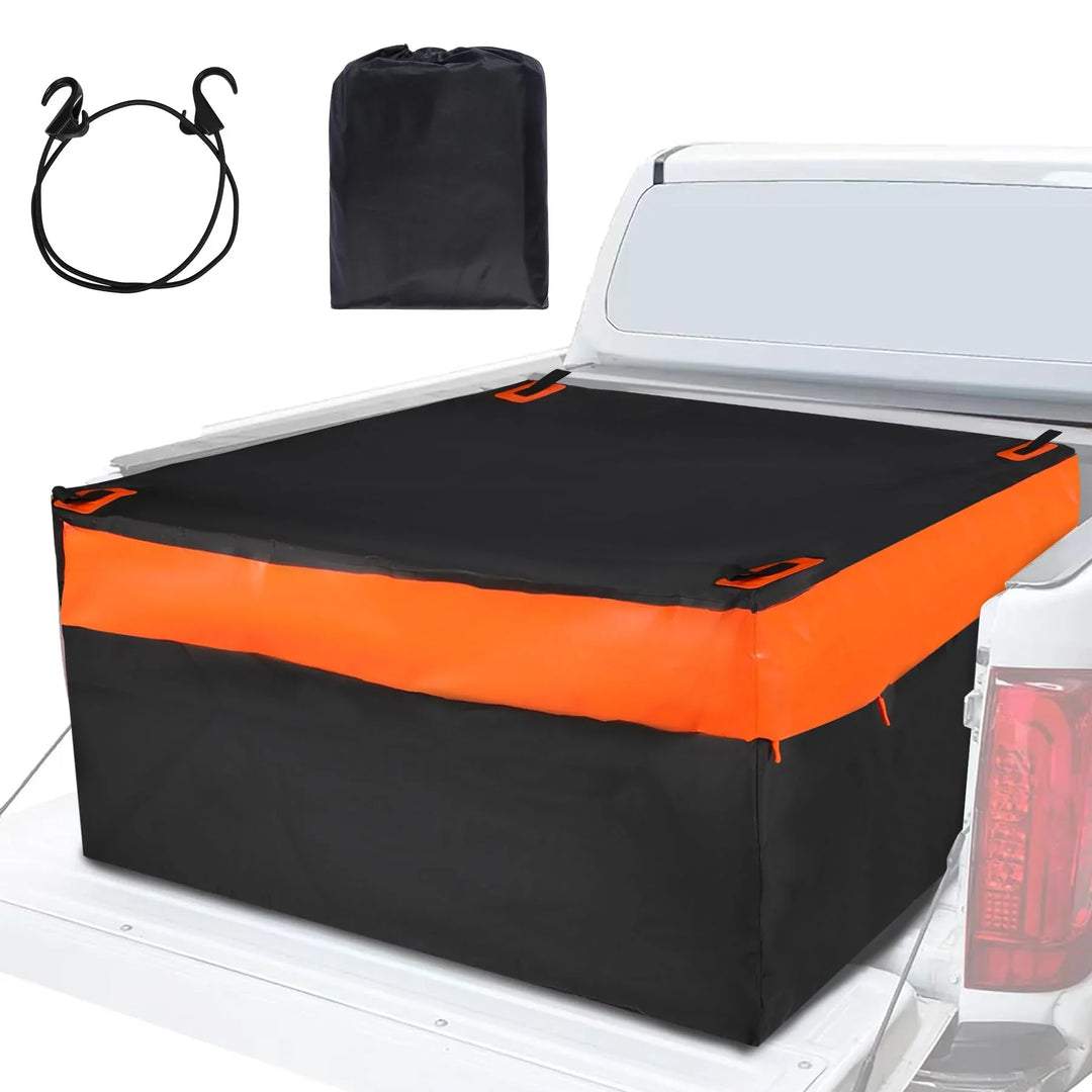 Truck Bed Cargo Bag, 26 Cubic ft Extra Waterproof Pickup Bed Cargo Bag, Fits Any Truck Size, Heavy Duty Luggage Bag with 4 Bungee Cords for Pickup SUV, 50x40x23