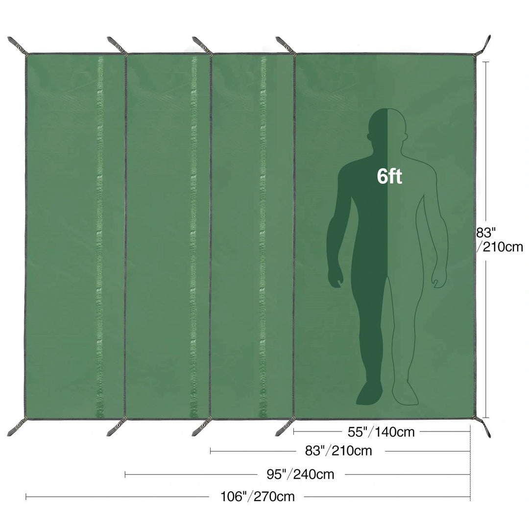 Waterproof Camping Tent Tarp, Multifunctional Tent Footprint