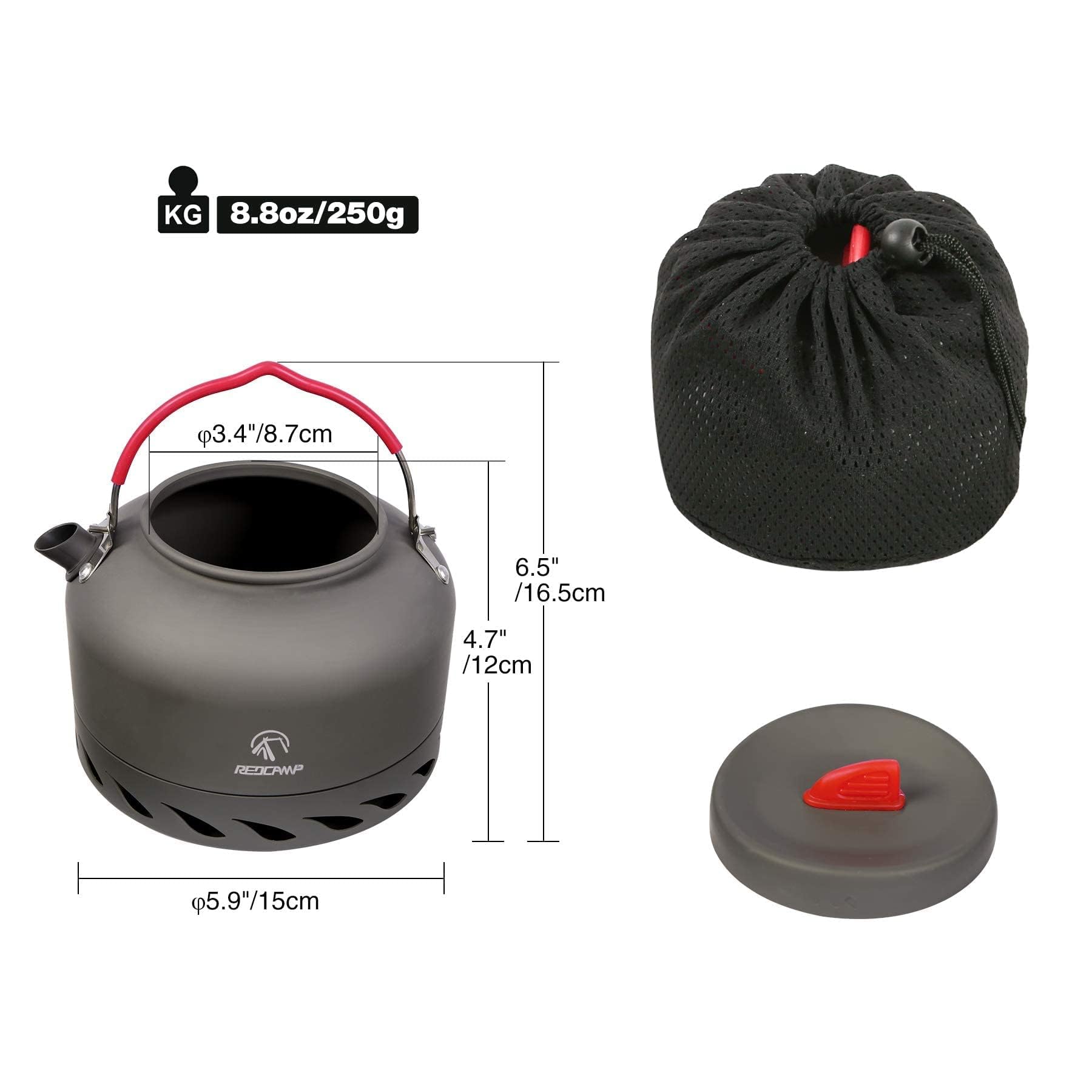 Aluminum Camping Kettle with Carry Bag