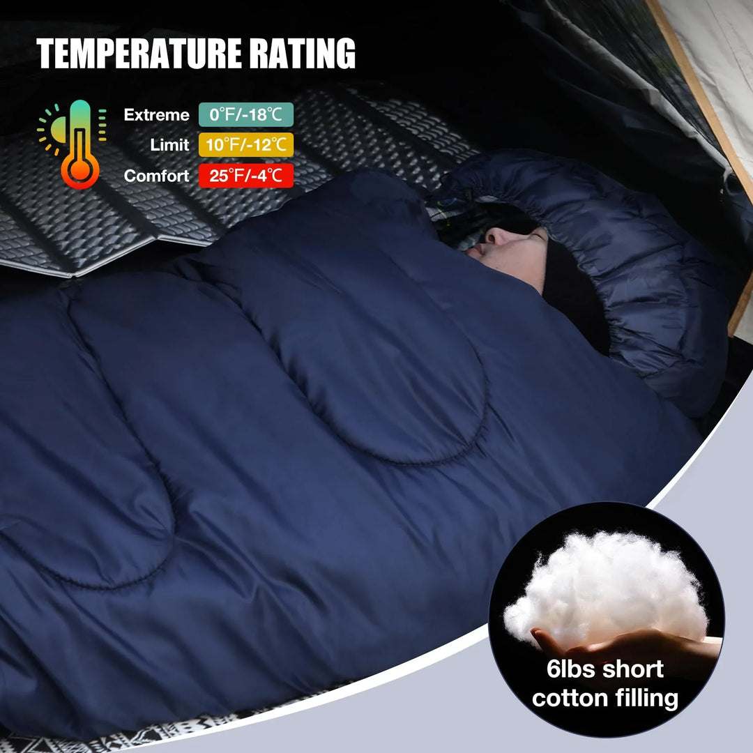 Saco de dormir de franela de algodón para acampar y hacer mochilerismo