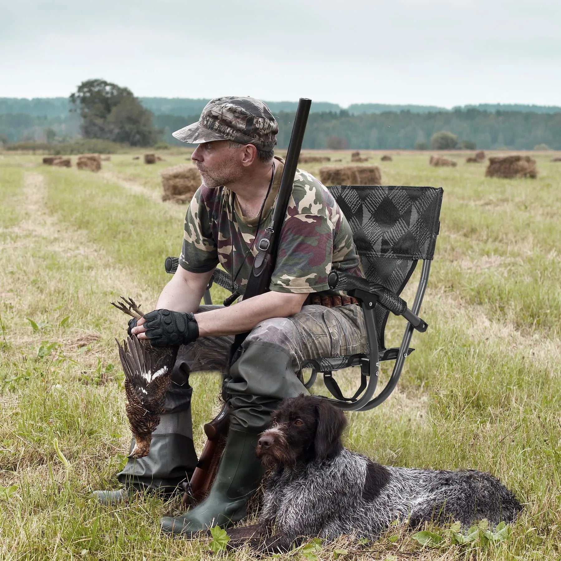 Silla de caza giratoria de 360 ​​grados REDCAMP para persianas