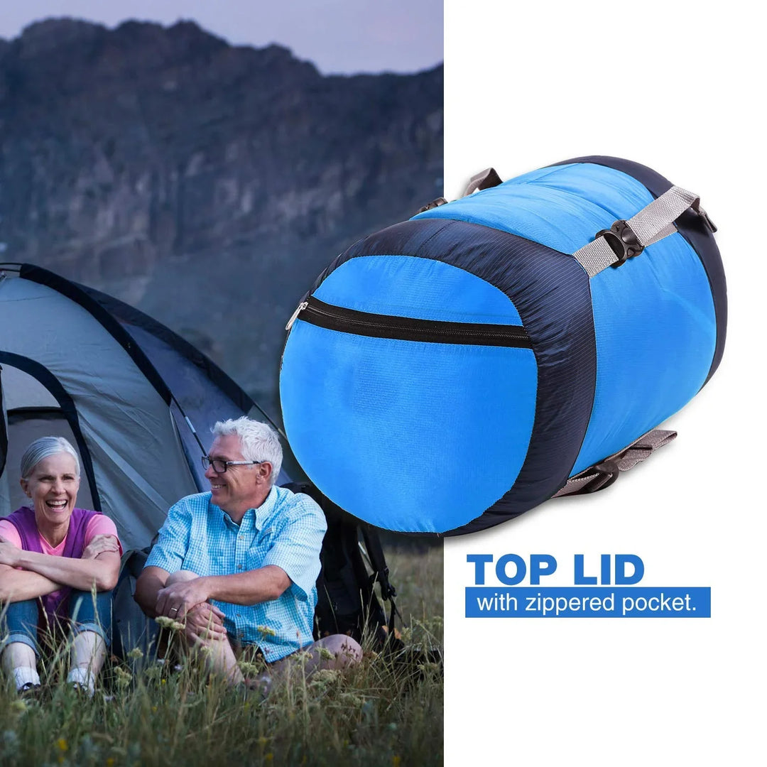 Compression Stuff Sack, 10L/17L/27L/40L Lightweight Sleeping Bag Compression Sack Great for Backpacking, Hiking and Camping,Blue