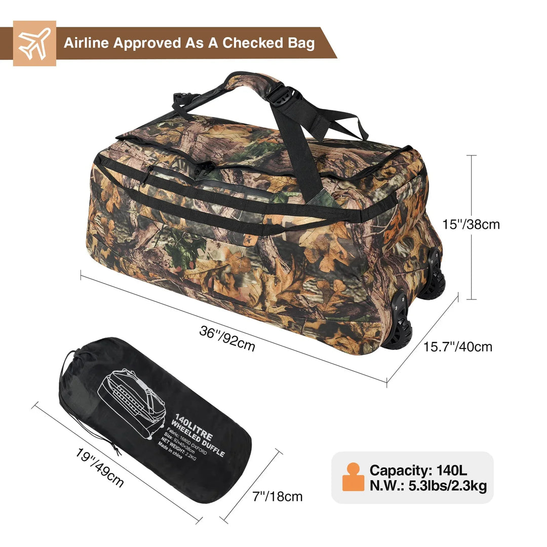 Foldable Duffle Bag with Wheels for Travel 85/120L