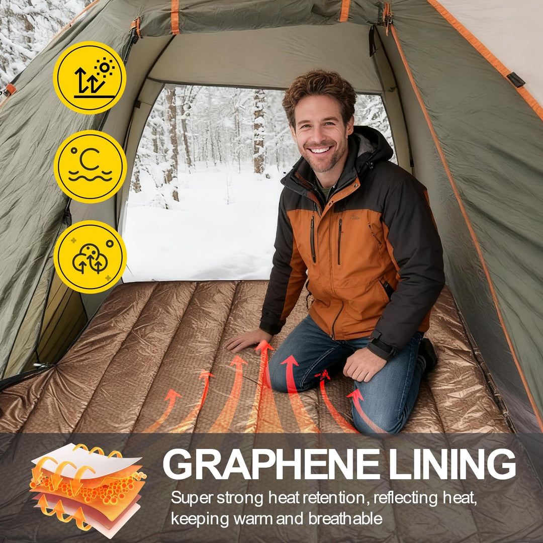 REDCAMP Backpacking Sleeping Bag with Graphene Lining for Adults Cold Weather,Lightweight Water-Resistant Warm Compact for Camping Backpacking Hiking