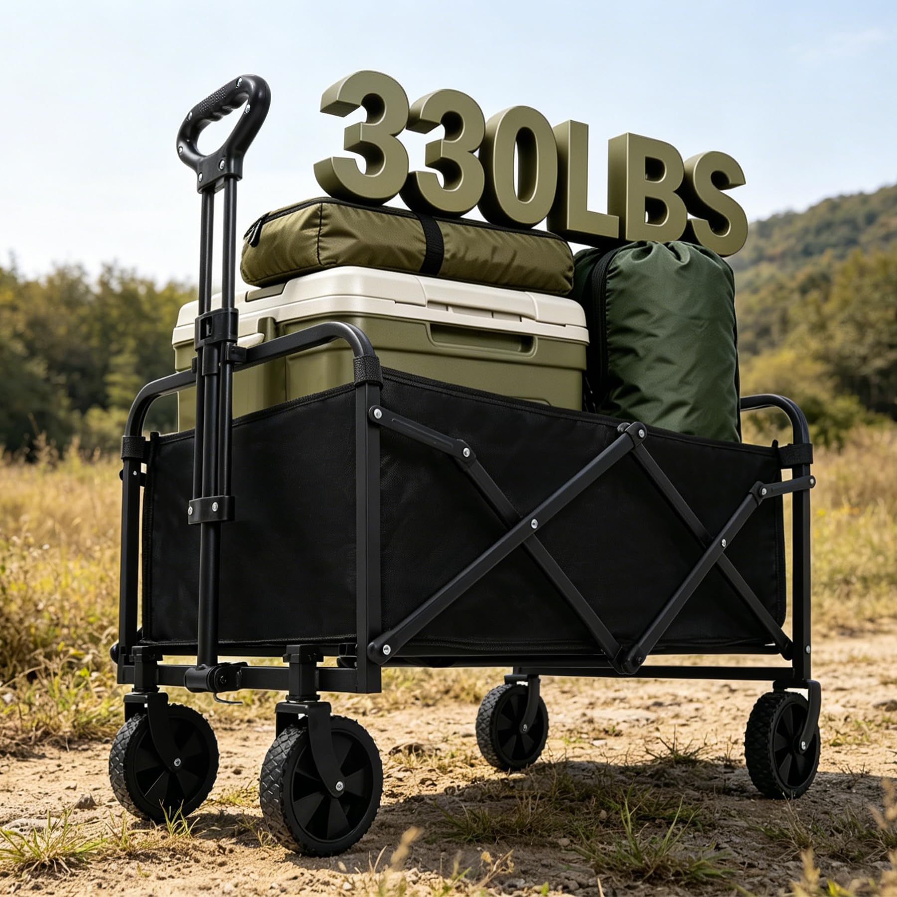 Heavy-Duty Collapsible Wagon with Wheels
