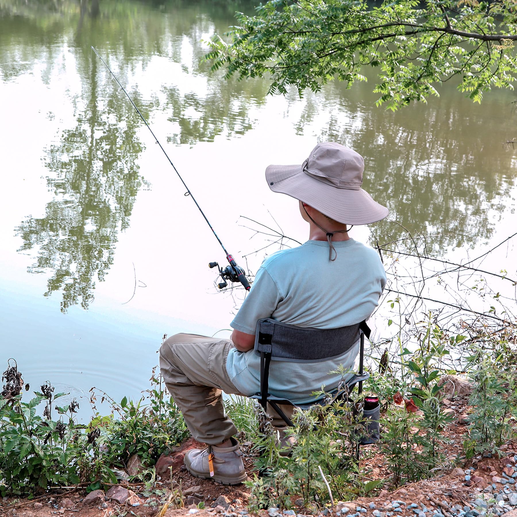 Lot de 2 chaises de camping à trépied 
