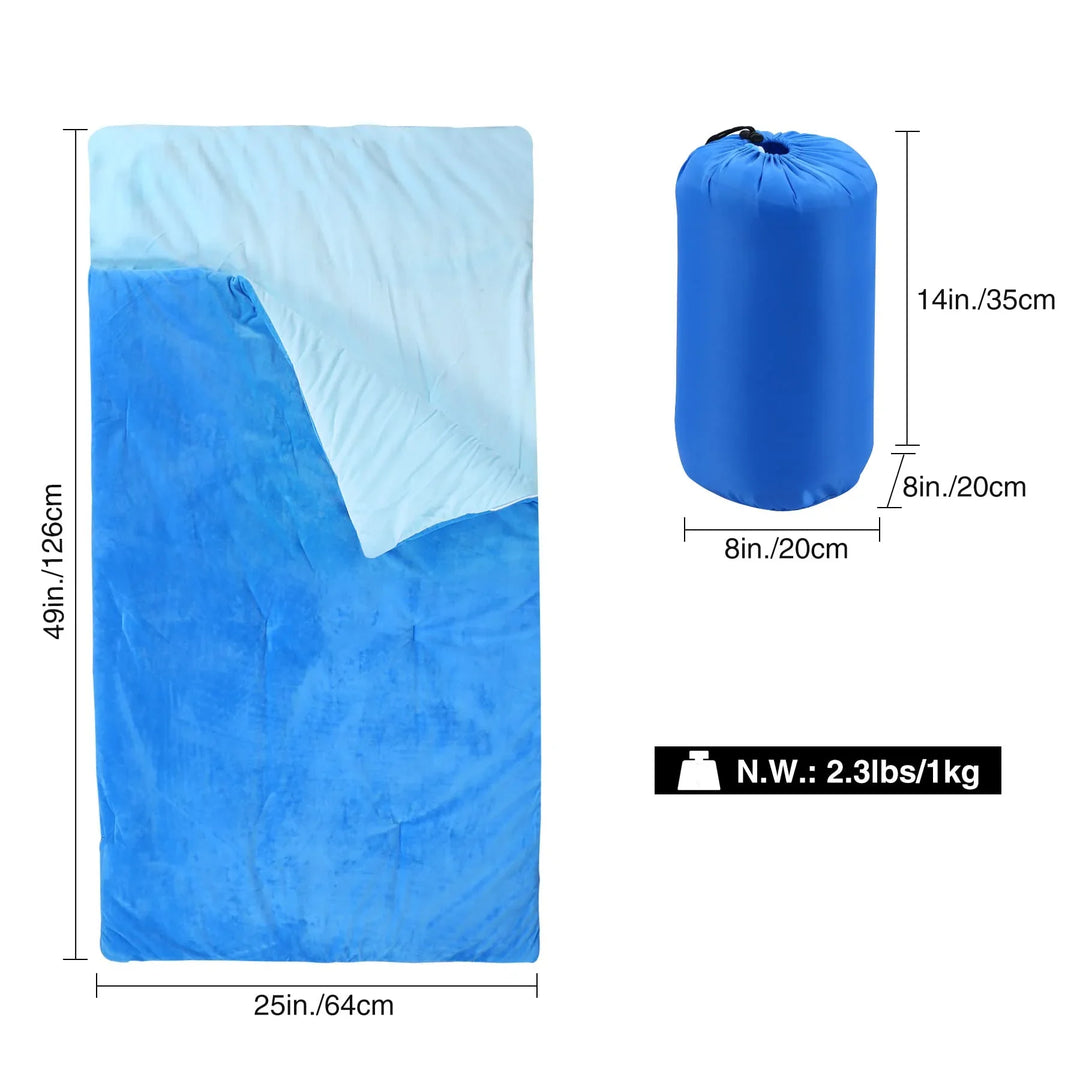 Soft Cotton Sleeping Bag  Blue