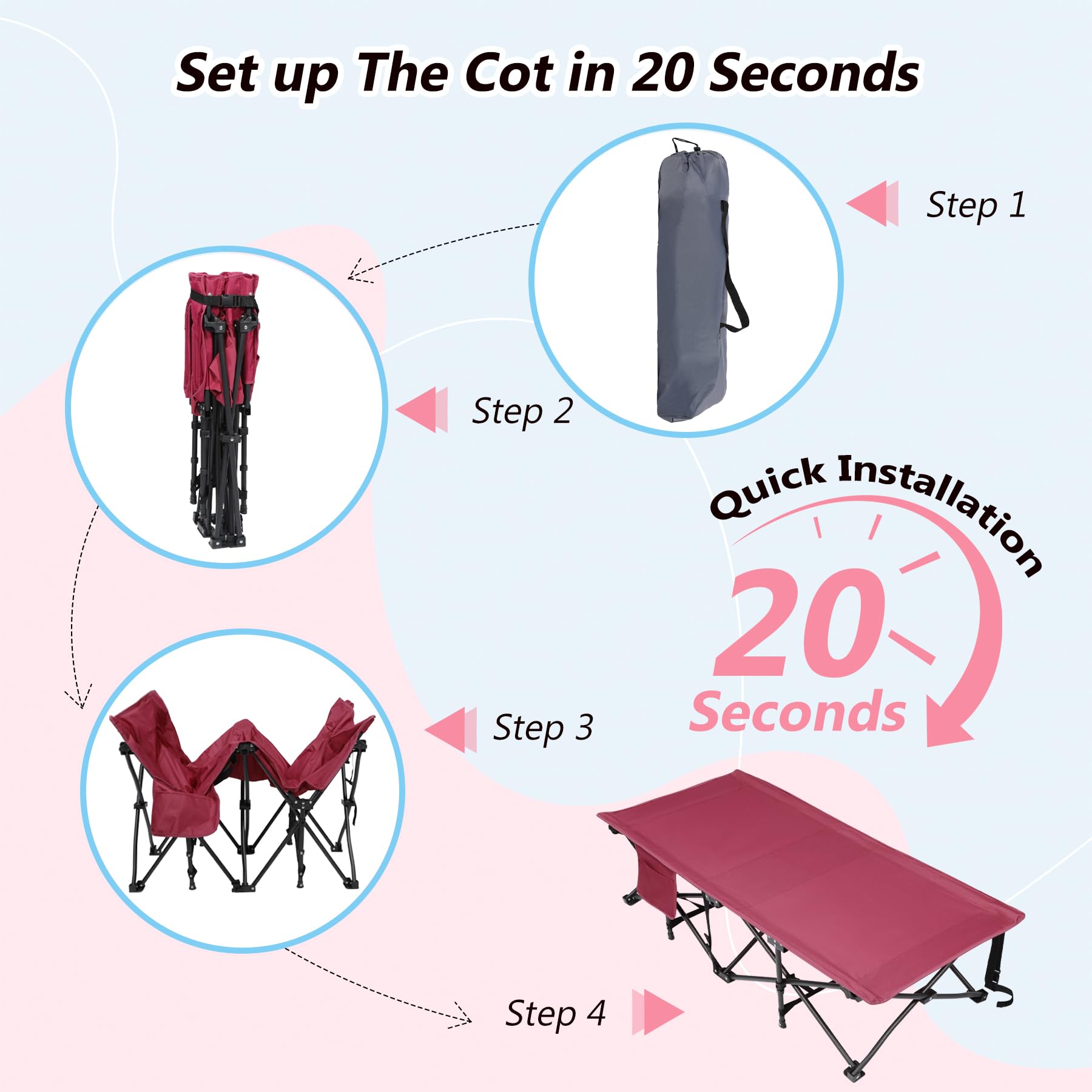 Folding Kids Cot for Sleeping