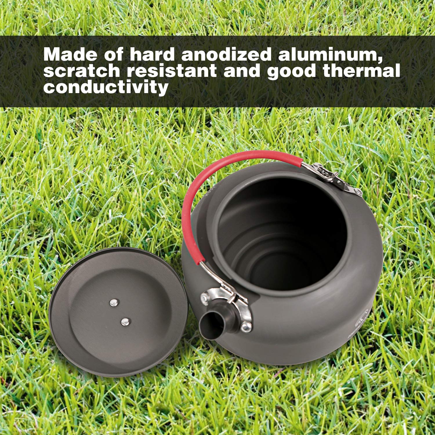 Aluminum Camping Kettle with Carry Bag