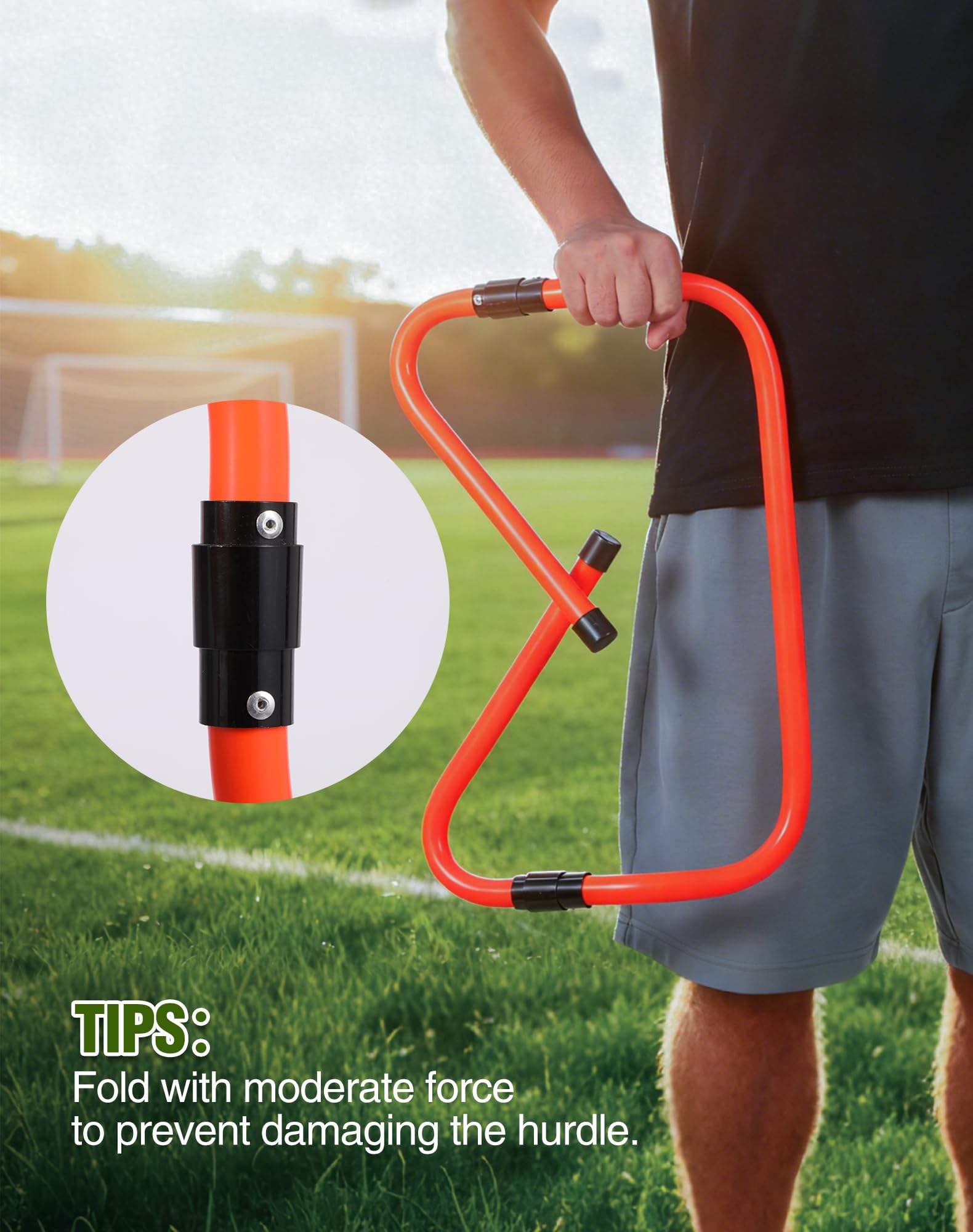 Adjustable Agility Hurdles,4 Height Speed Training Hurdles, Portable Speed Training Equipment with Carry Bag for for Athletes,Kids,Soccer,Basketball