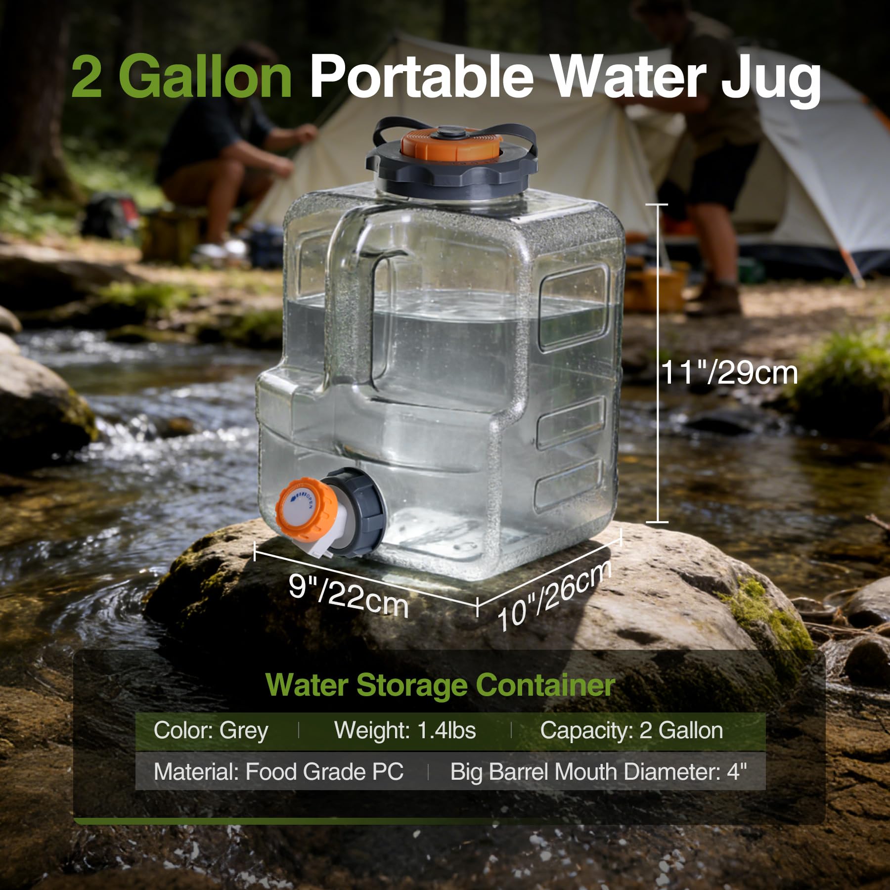 BPA-Free Portable Water Container with Spigot