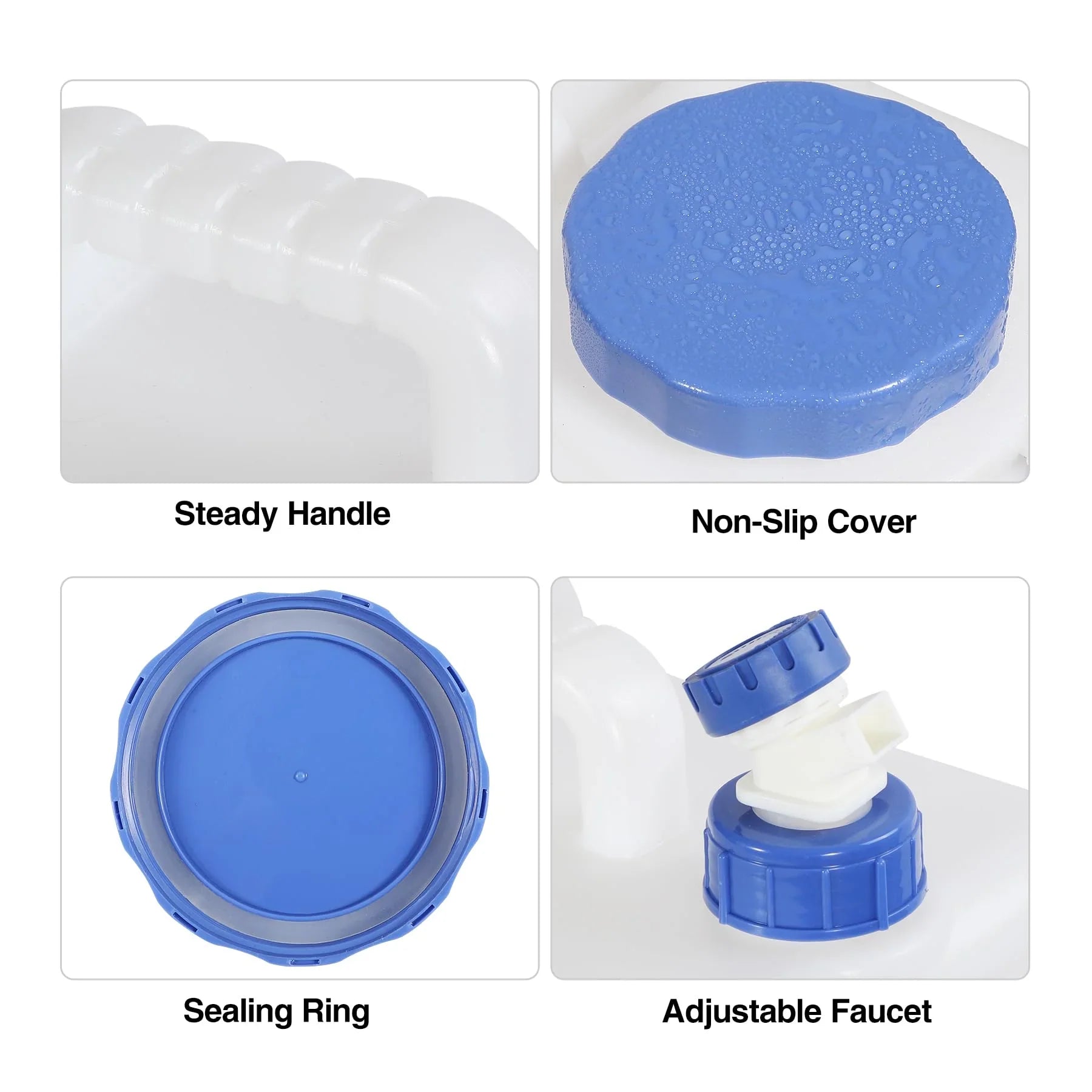 Réservoir d'eau de camping portable avec robinet et roues 