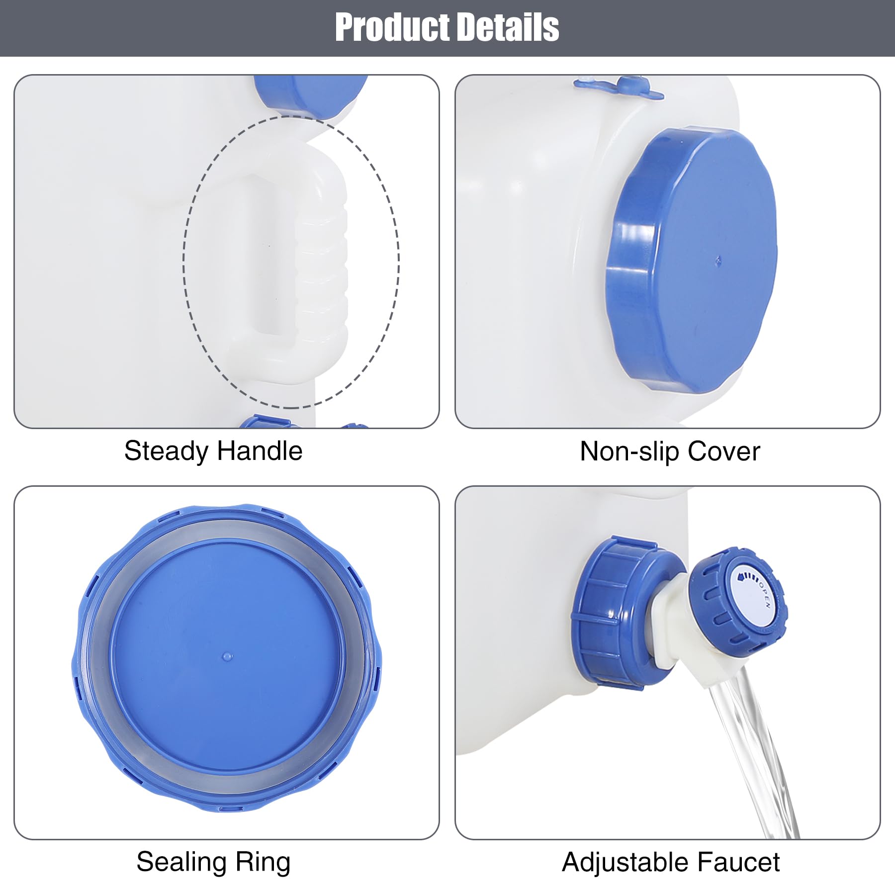 Portable Camping Water Container with Spigot & Wheels