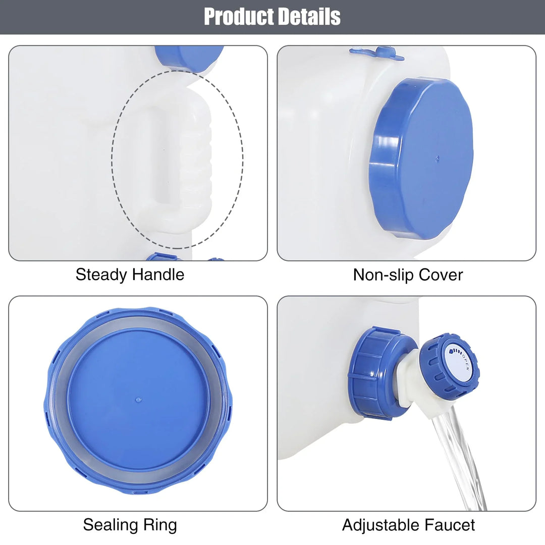 Portable Camping Water Container with Spigot & Wheels