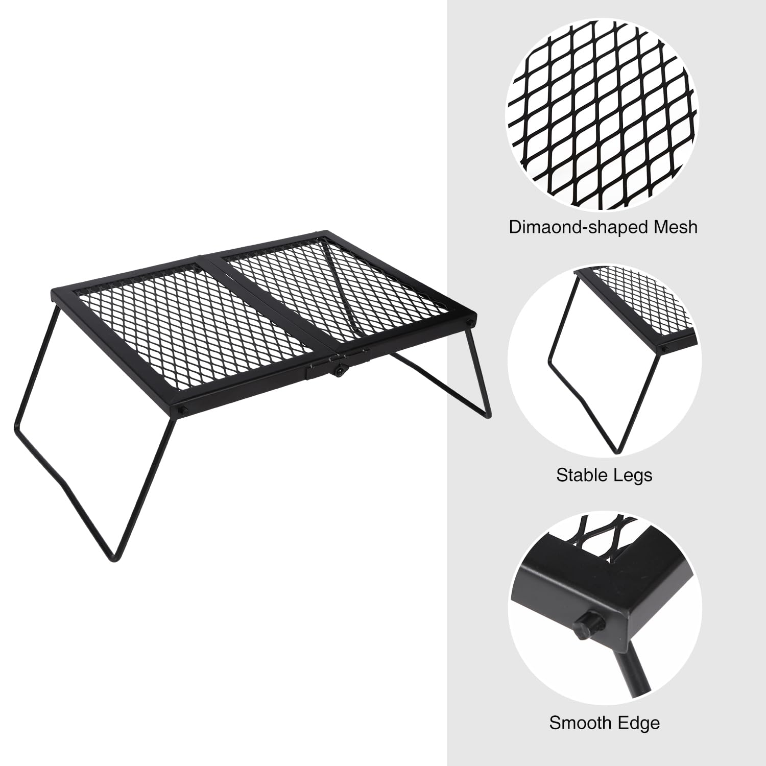Portable Folding Steel Campfire Grill Grate