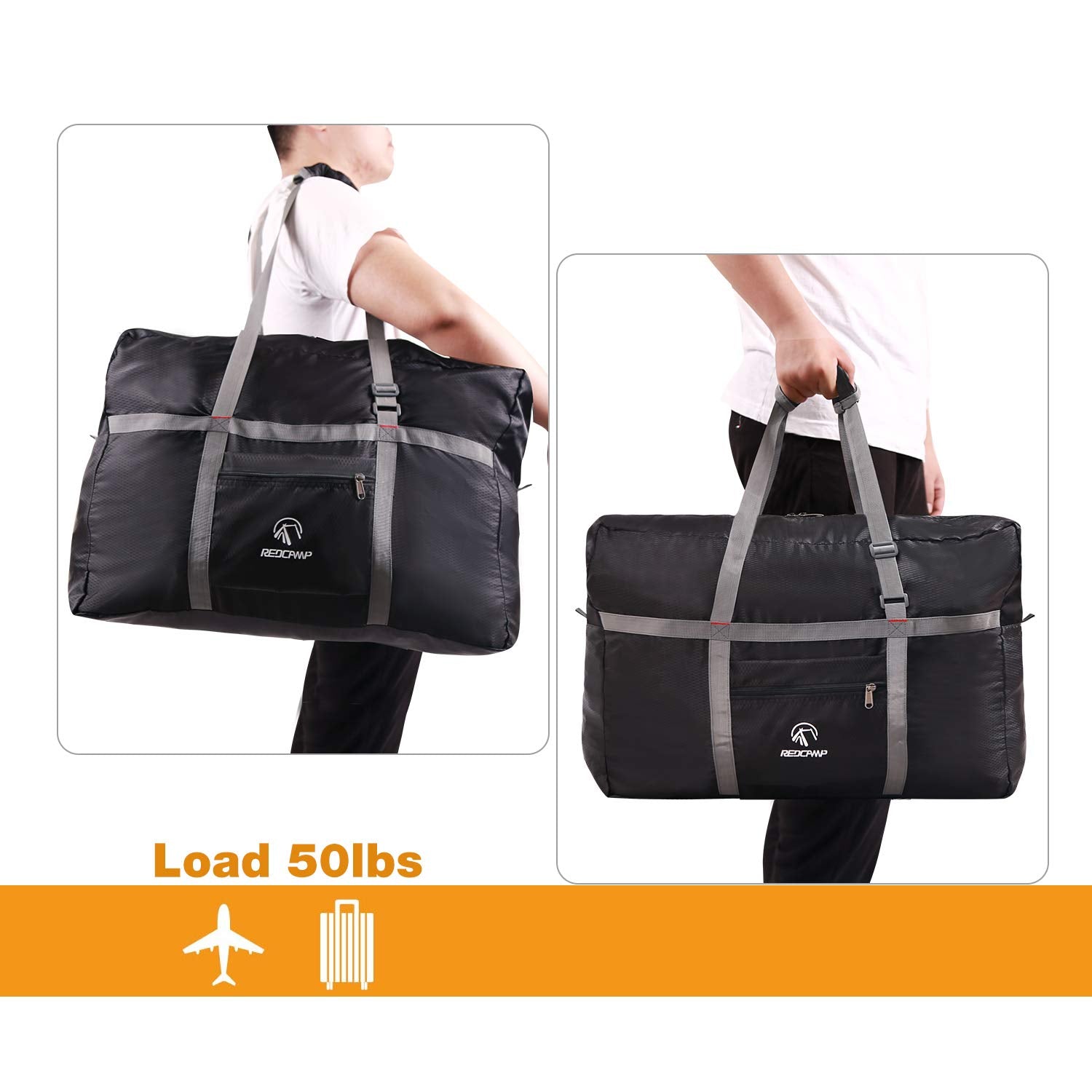 60/75/96L/100L Large Foldable Travel Bag Lightweight Sports Bag