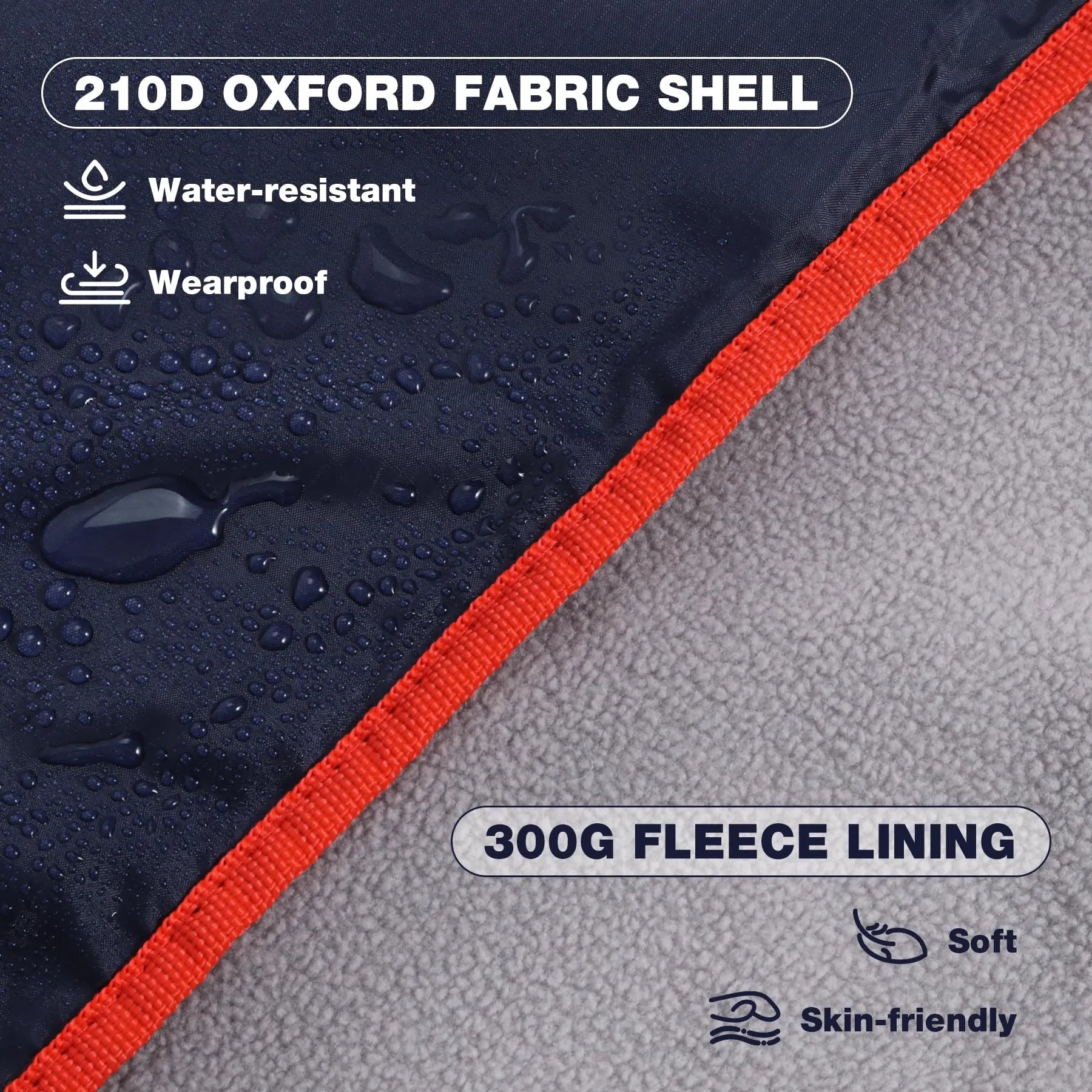 Large Waterproof Stadium Blanket with Hood for Cold Weather