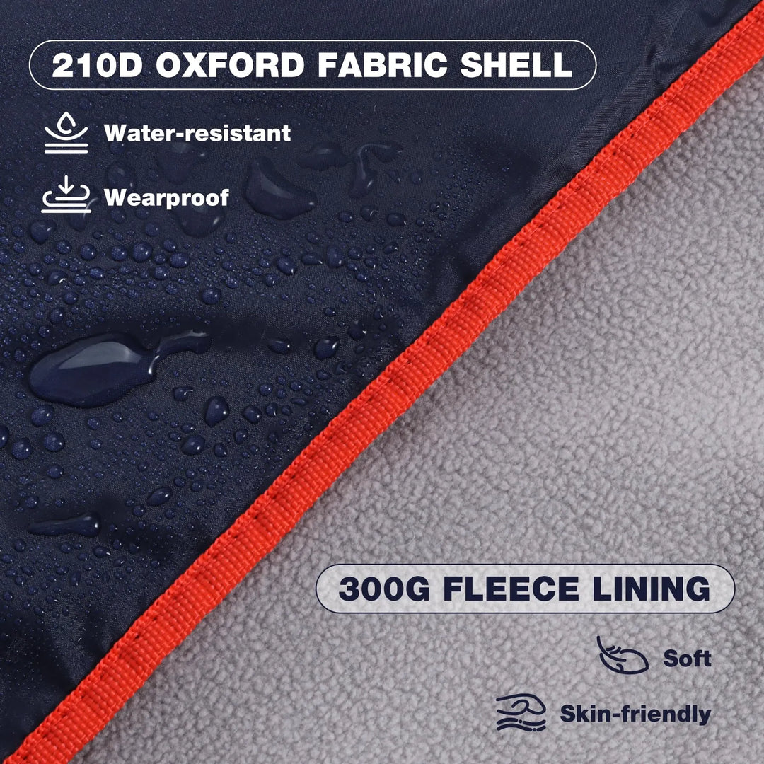 Large Waterproof Stadium Blanket with Hood for Cold Weather