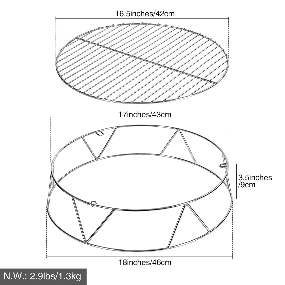 Stainless Steel Fire Pit Accessory Kit