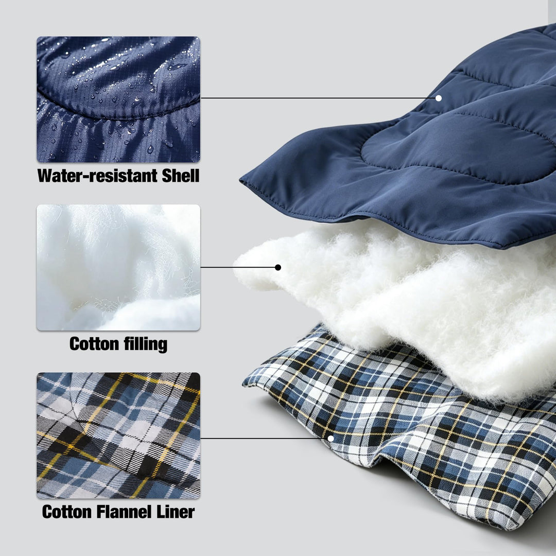 REDCAMP Cotton Flannel Sleeping Bag for Camping Backpacking,4 Season Adults Cold Weather Envelope Sleeping Bags with 2/3/4lbs Filling