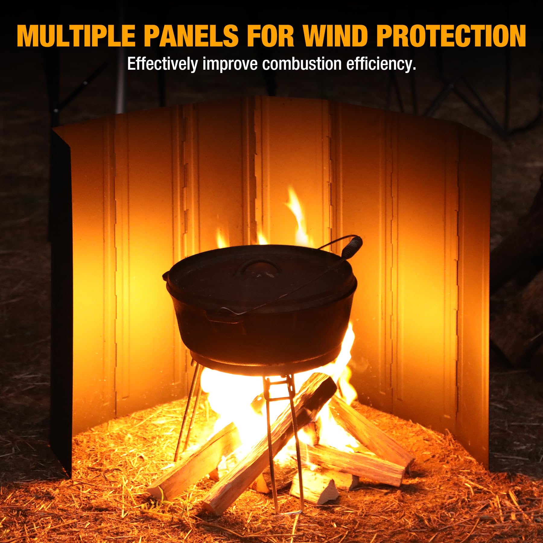 Extra Tall 8-Plate Stove Windscreen